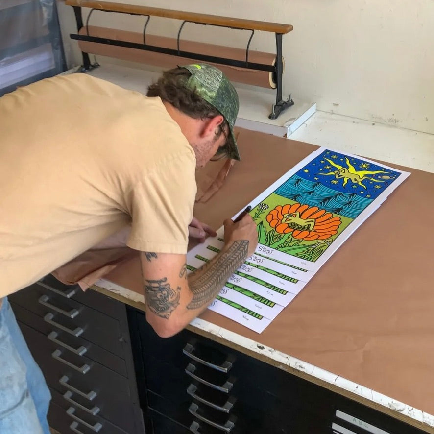 SIMWORKS Earth Gazer Screen Print by Nicholas Haig-Arack