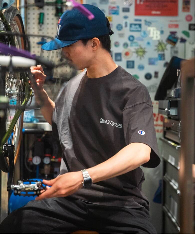CHAMPION S/S Tee SIMWORKS Logo