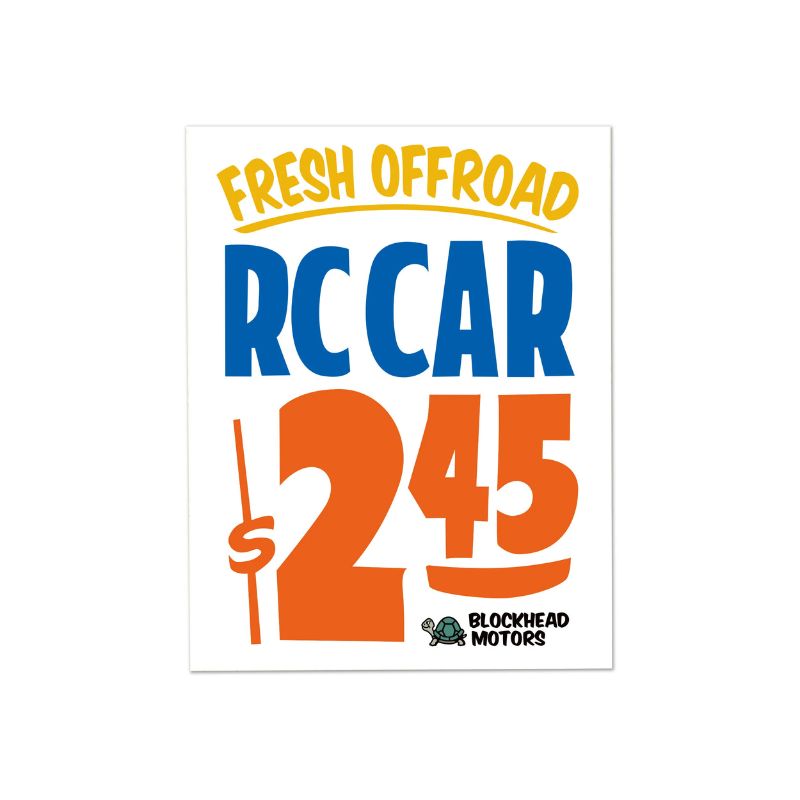 BLOCKHEAD MOTORS Fresh RC Sticker
