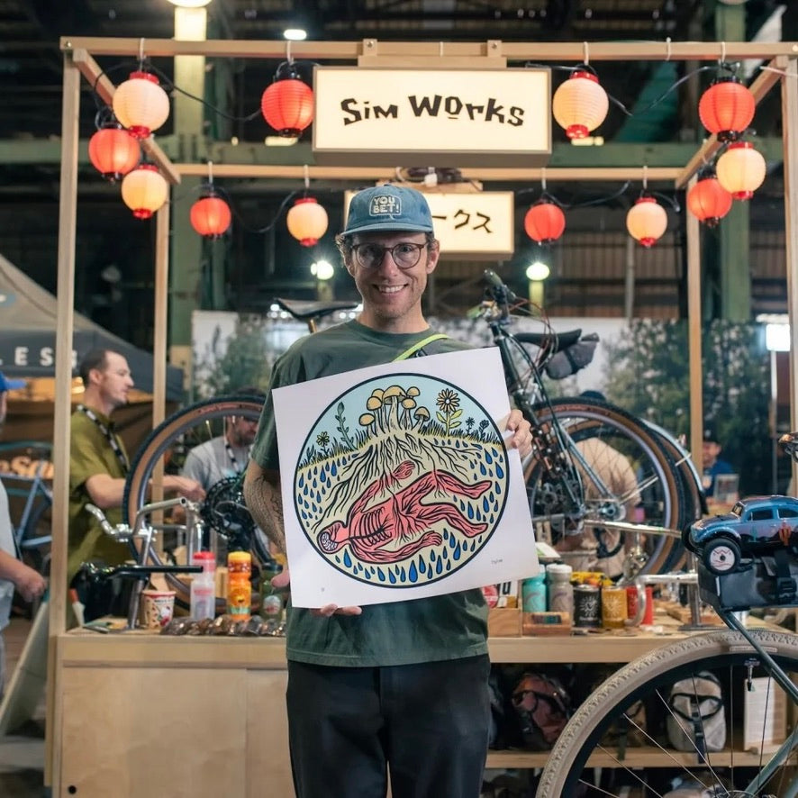 SIMWORKS Human Mushroom Screen Print by Nicholas Haig-Arack