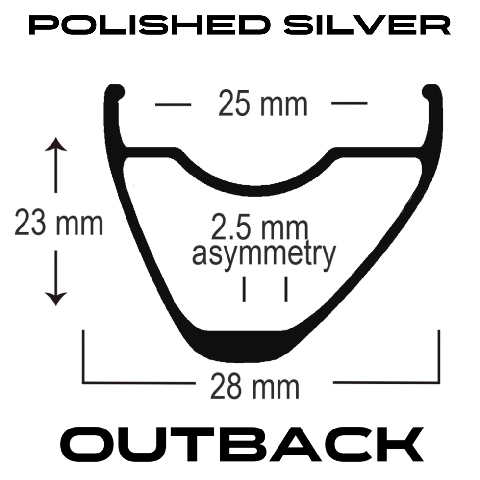 ASTRAL CYCLING Outback Rim - Polished Silver
