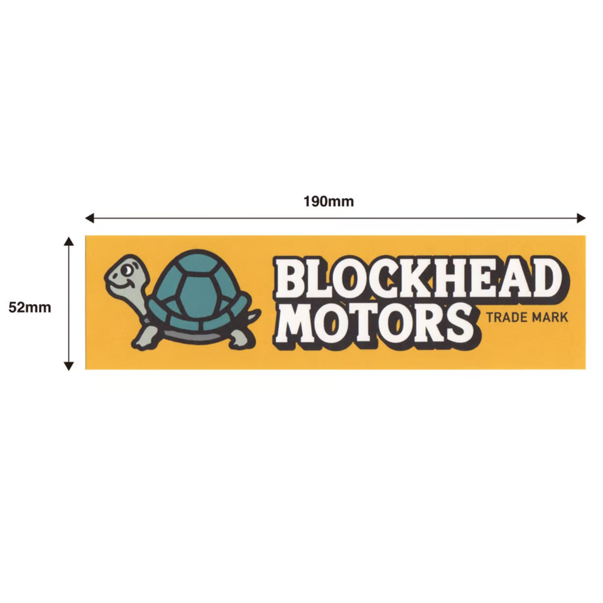 BLOCKHEAD MOTORS Logo Sticker Horizontal Type