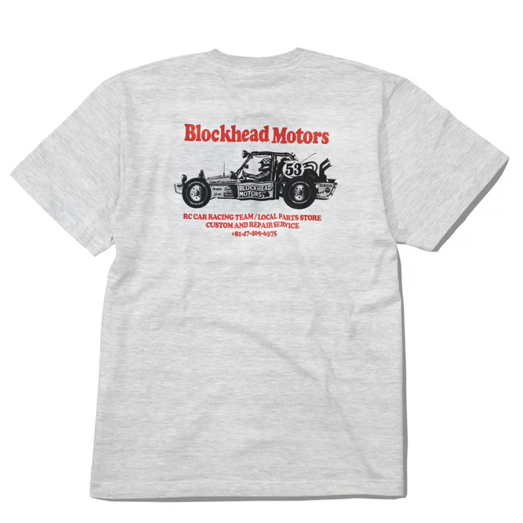 BLOCKHEAD MOTORS Vintage Baggy T-shirt (Gray)