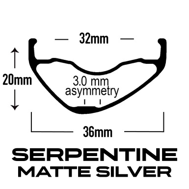 ASTRAL CYCLING Serpentine Rim - Matte Silver - 29"