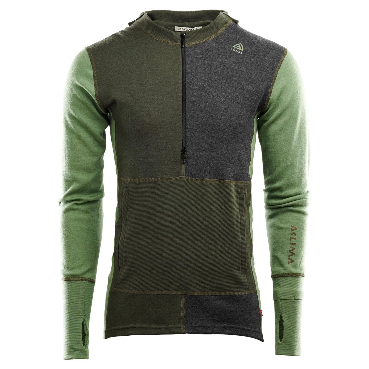 ACLIMA M ’s Warmwool Hood Sweater W / Zip