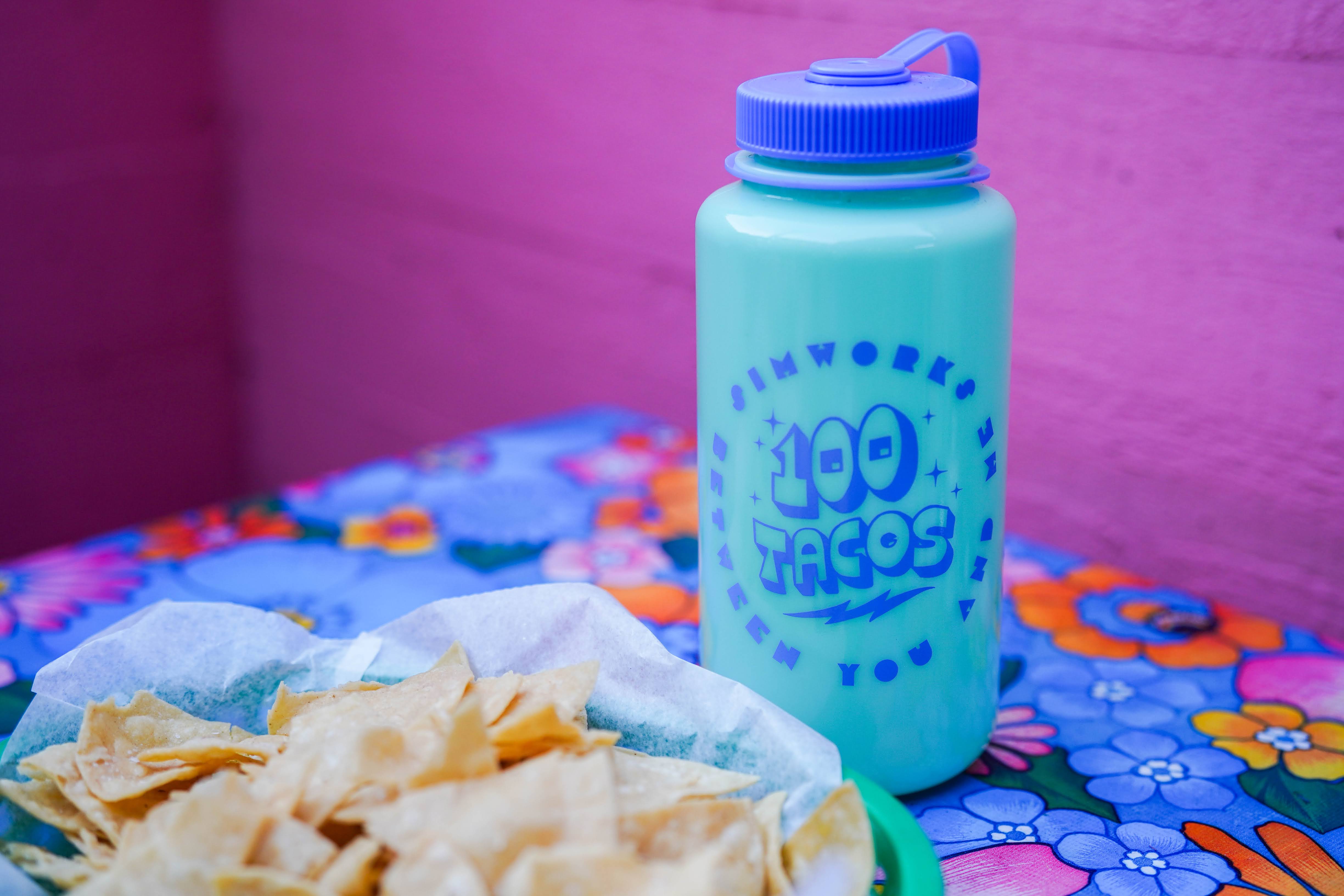 100 TACOS x SIMWORKS Nalgene 32oz Wide Mouth Bottle