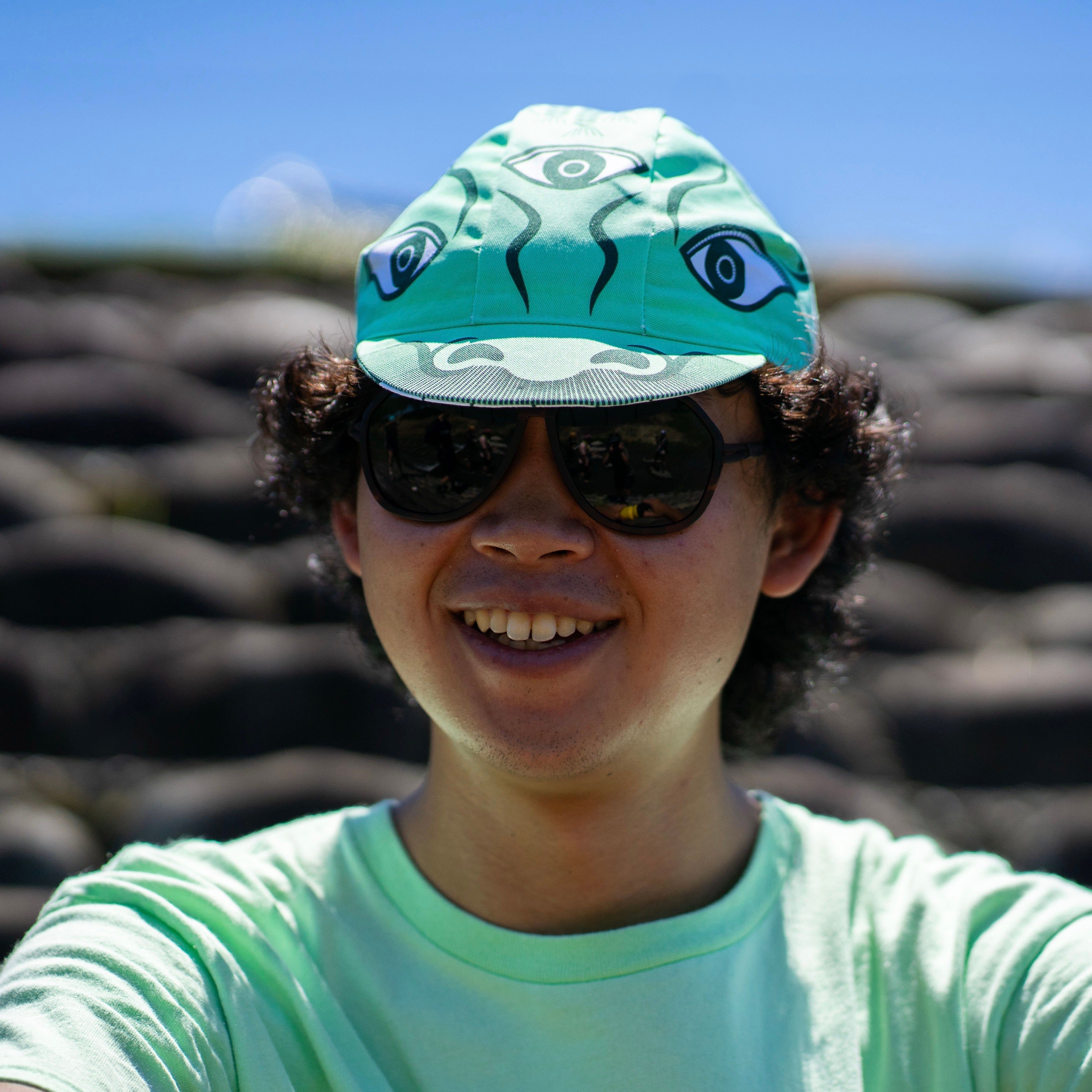 ADAM BELL'S WORKS Cycling Cap - Mitsume (Pale Green)