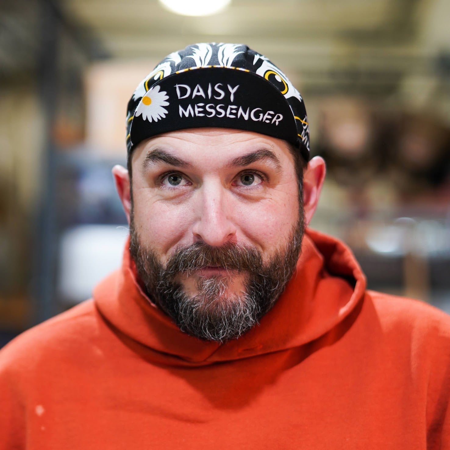 ADAM BELL'S WORKS Cycling Cap - Daisy Messenger