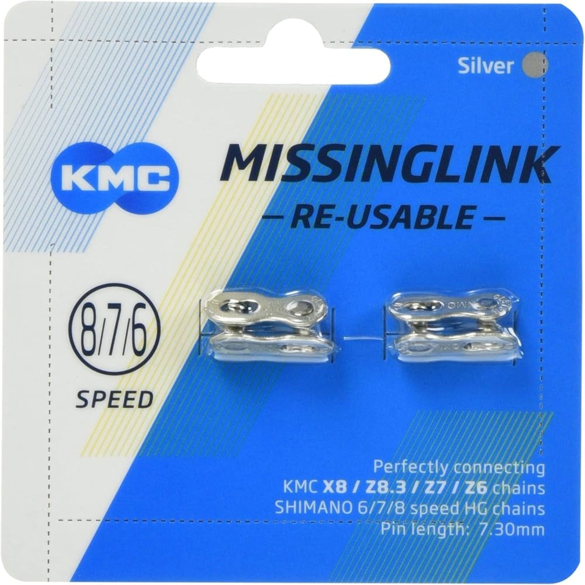 KMC 1セット(1リンク) 8・7・6S ミッシングリンク CL573R NP Missing Link 8/7/6 Speed 2 Pairs Reusable – KMC Chain