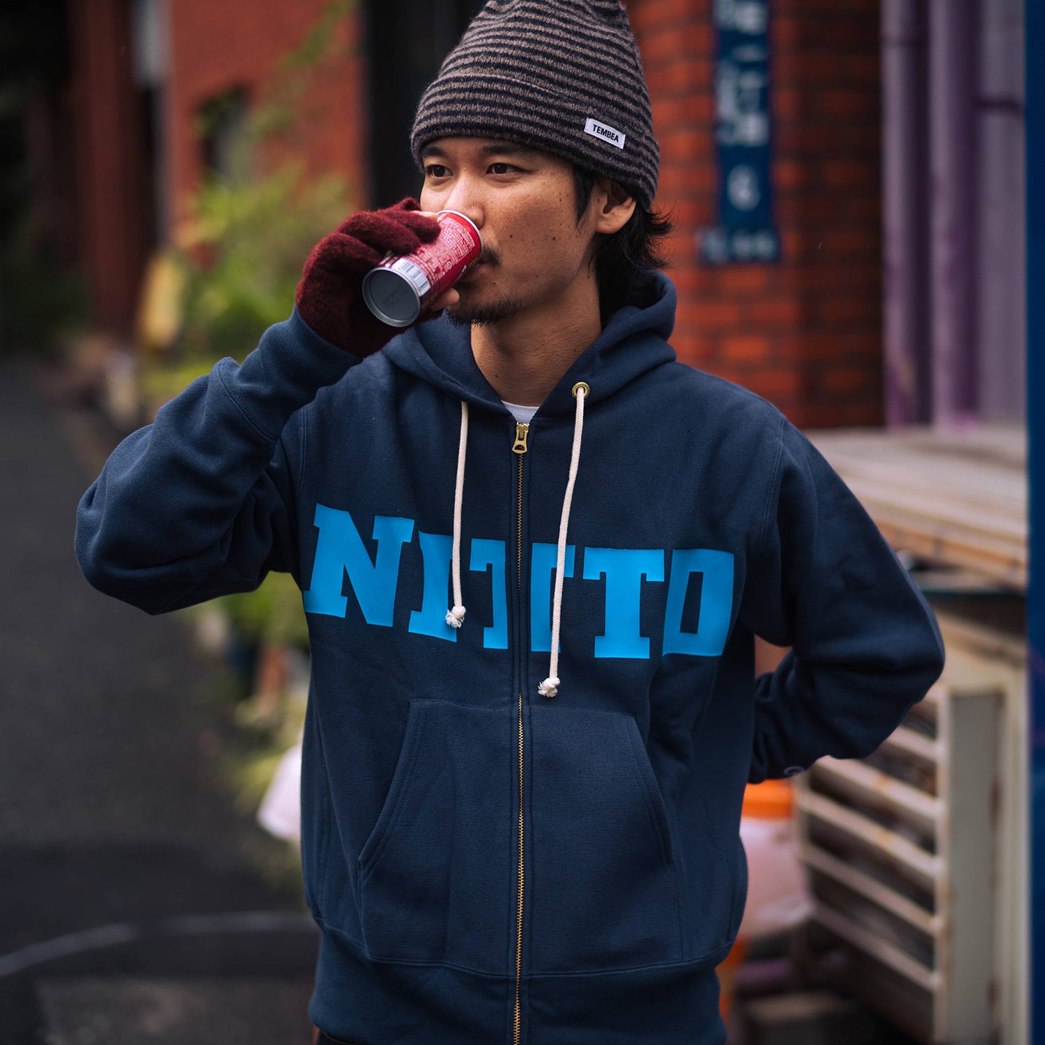 CHAMPION NITTO Classic Logo Zip Hoodie