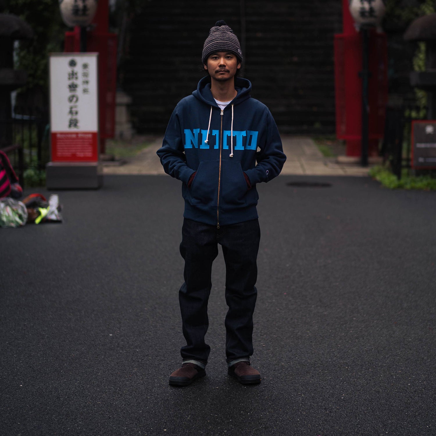 CHAMPION NITTO Classic Logo Zip Hoodie