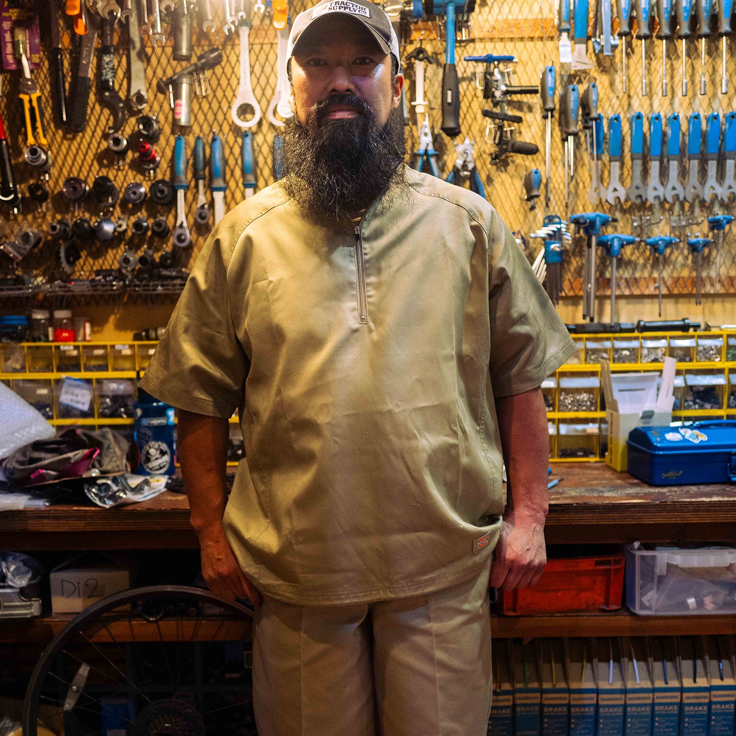 DICKIES Half Zip Bike Worker Shirts