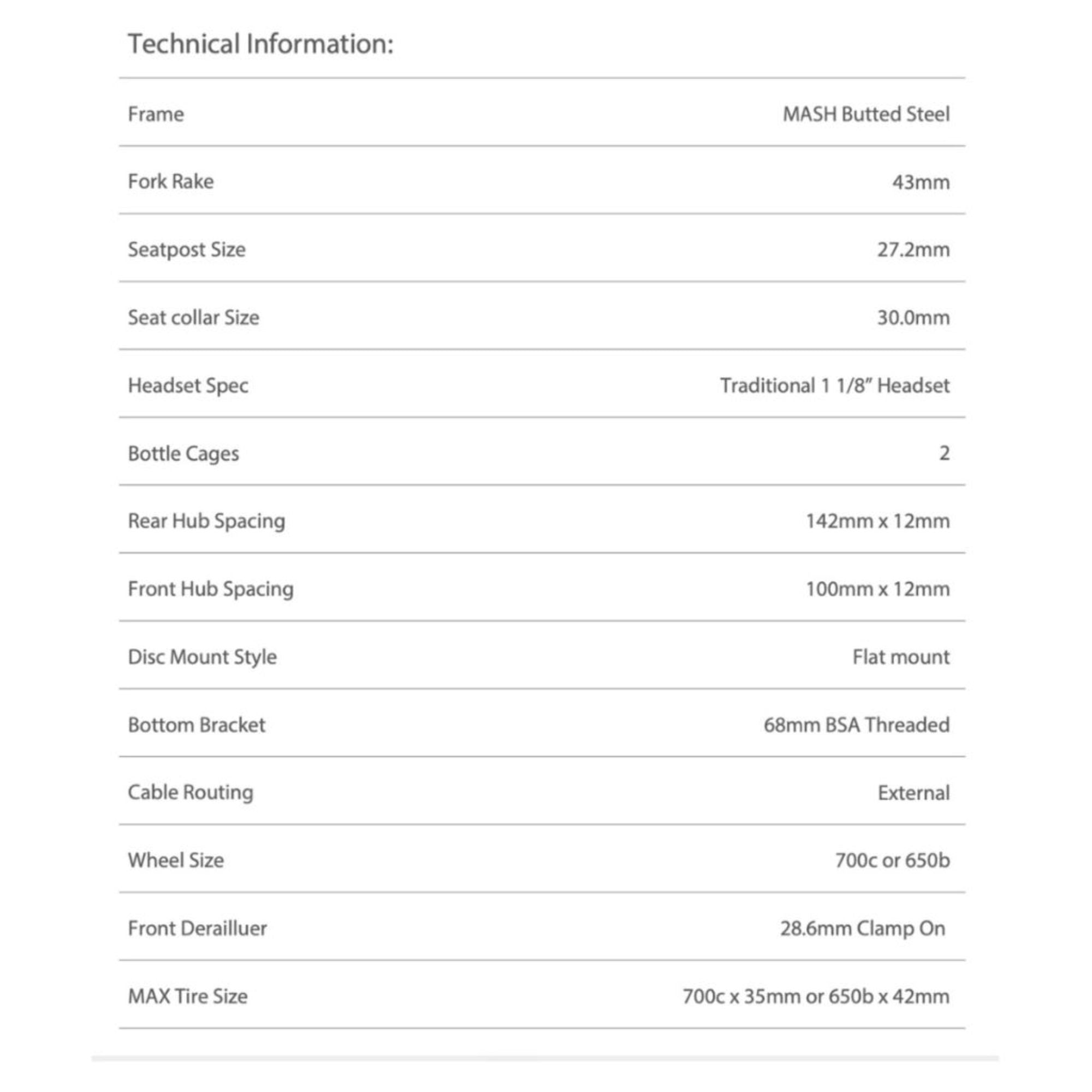 MASH All Road 2024 Matte Phosphate Frame Set