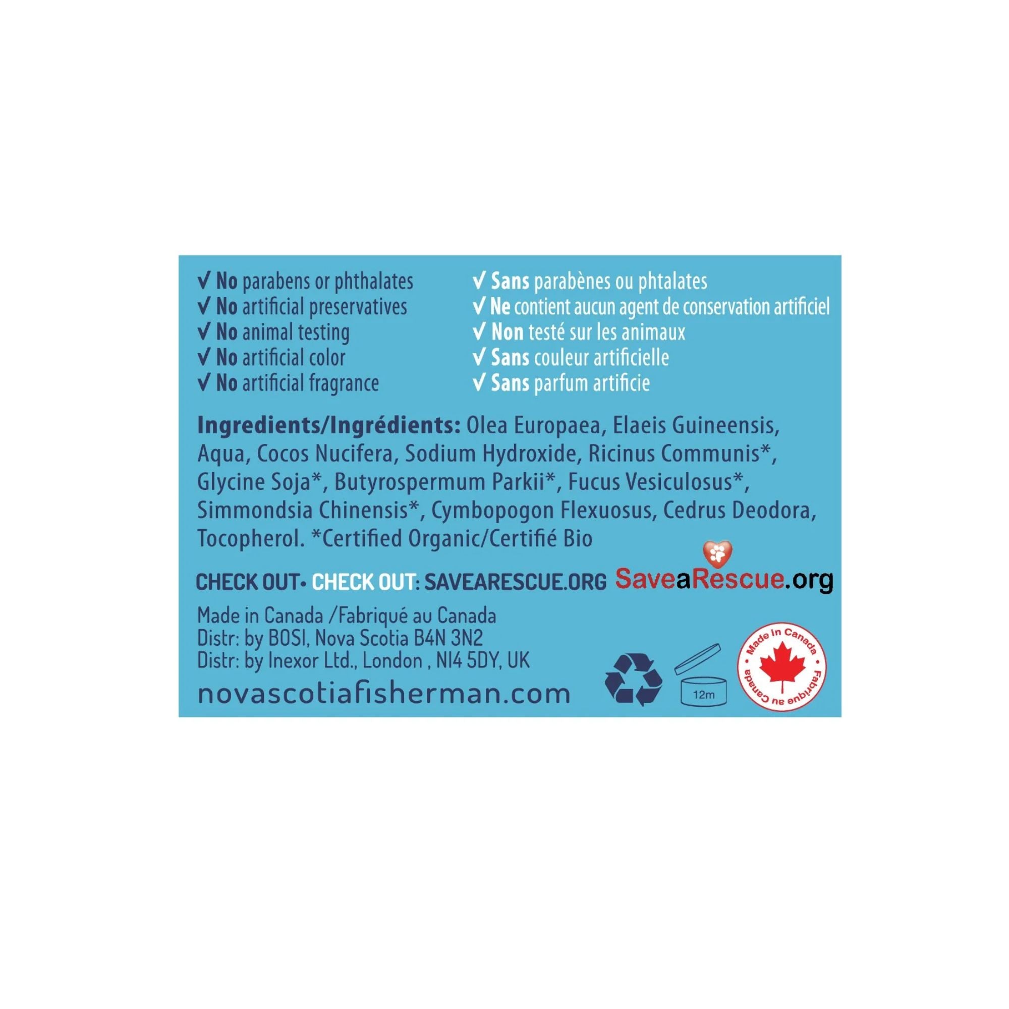 NOVA SCOTIA FISHERMAN Dog Soap Bar Petsoap