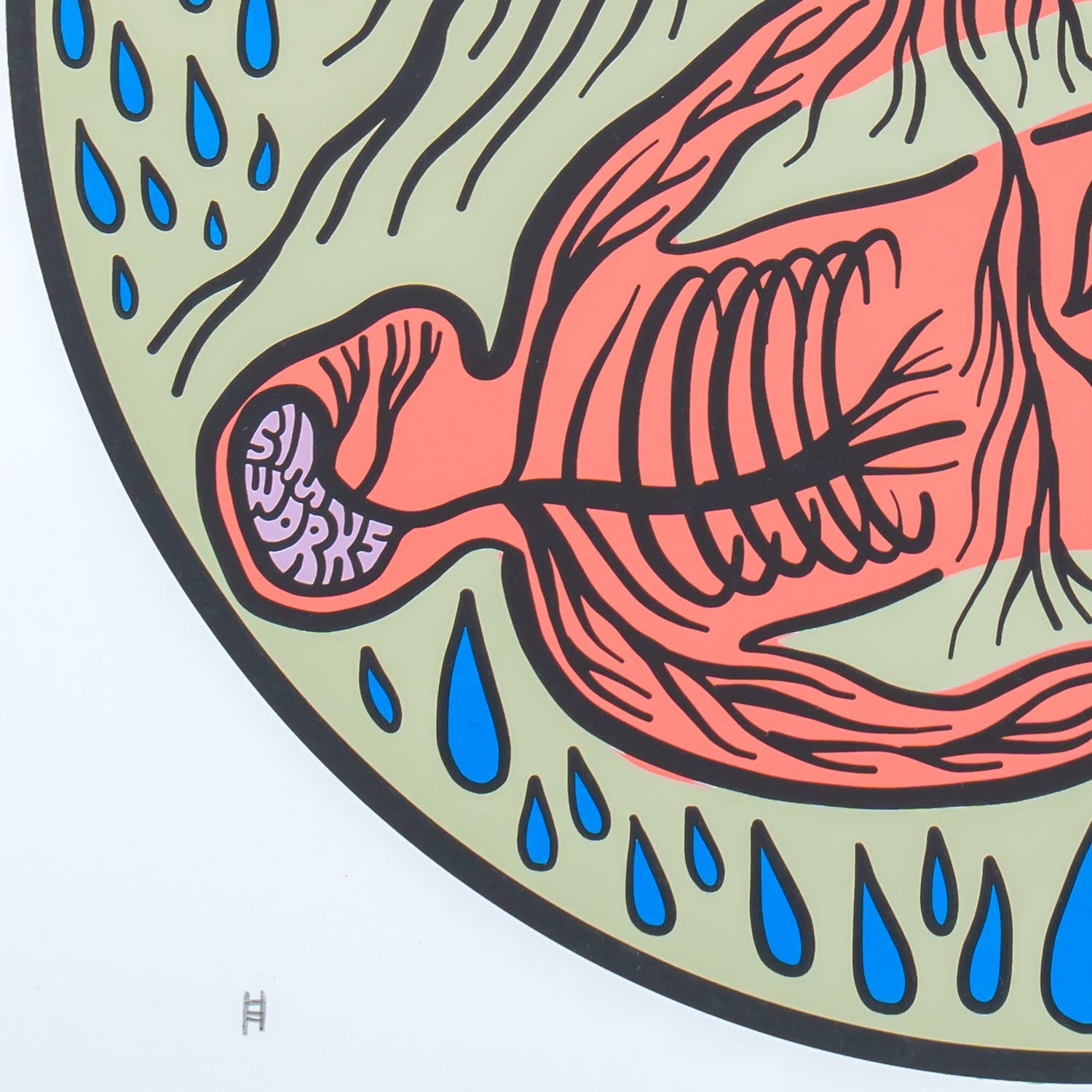 SIMWORKS Human Mushroom Screen Print by Nicholas Haig-Arack