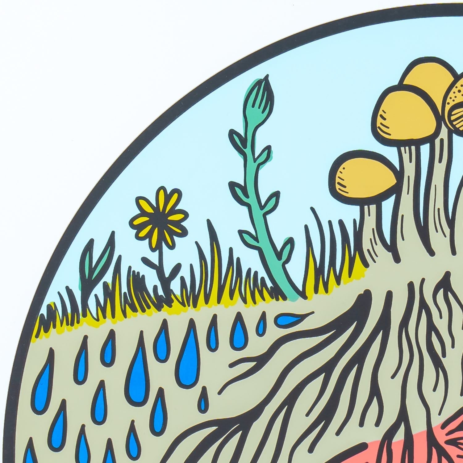 SIMWORKS Human Mushroom Screen Print by Nicholas Haig-Arack