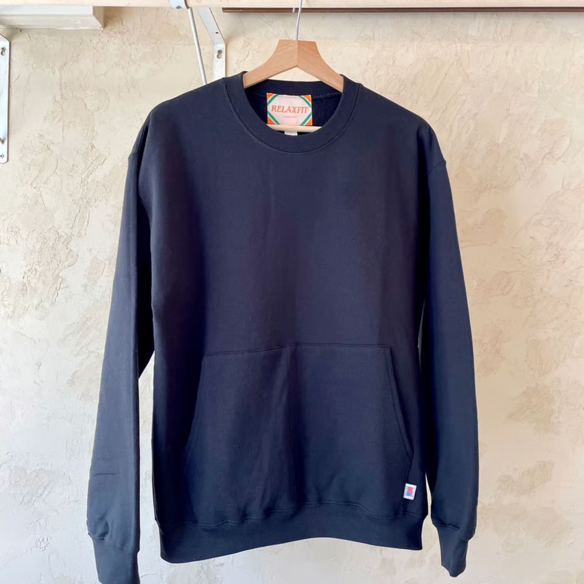 RELAX FIT Muff Pocket Crew Sweat