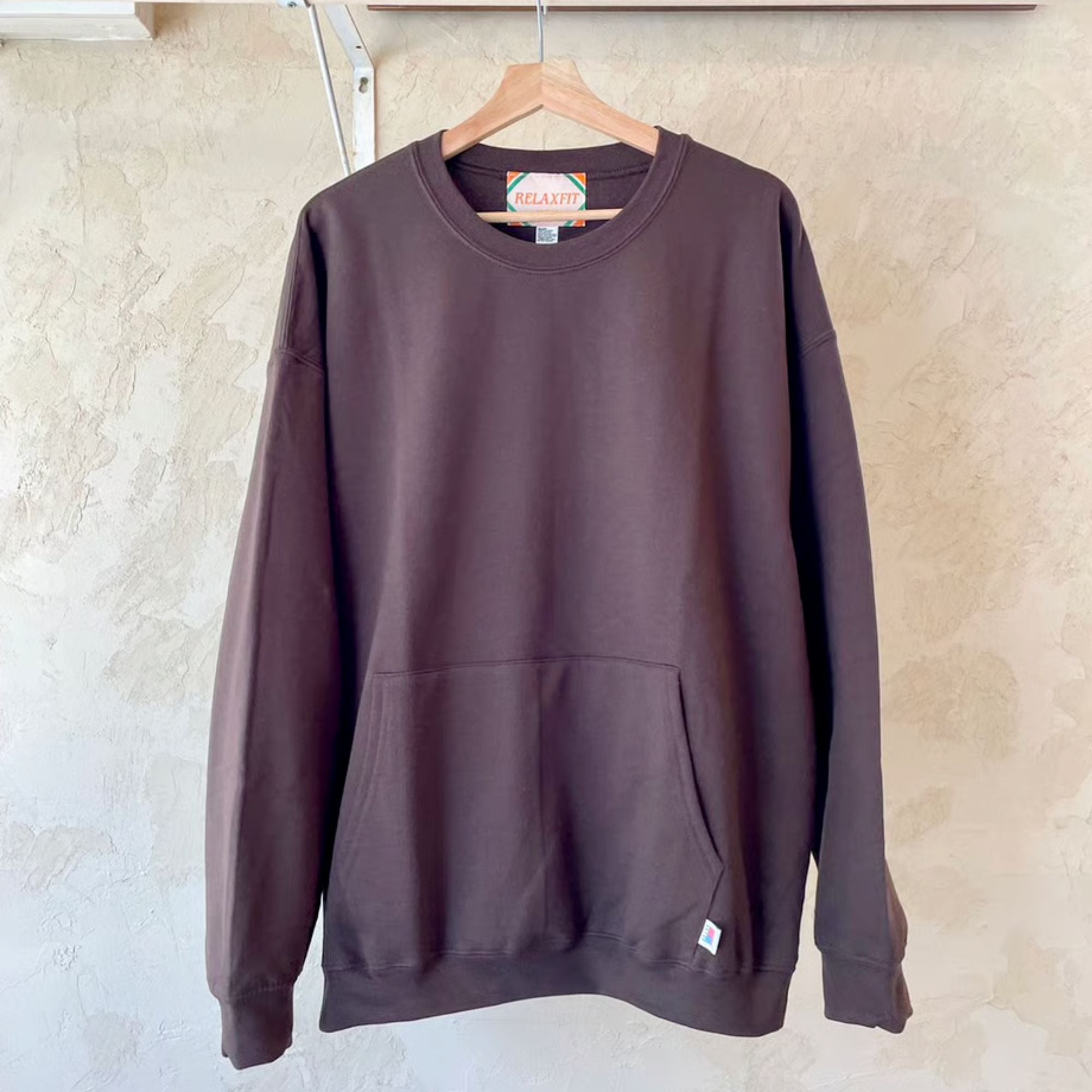 RELAX FIT Muff Pocket Crew Sweat