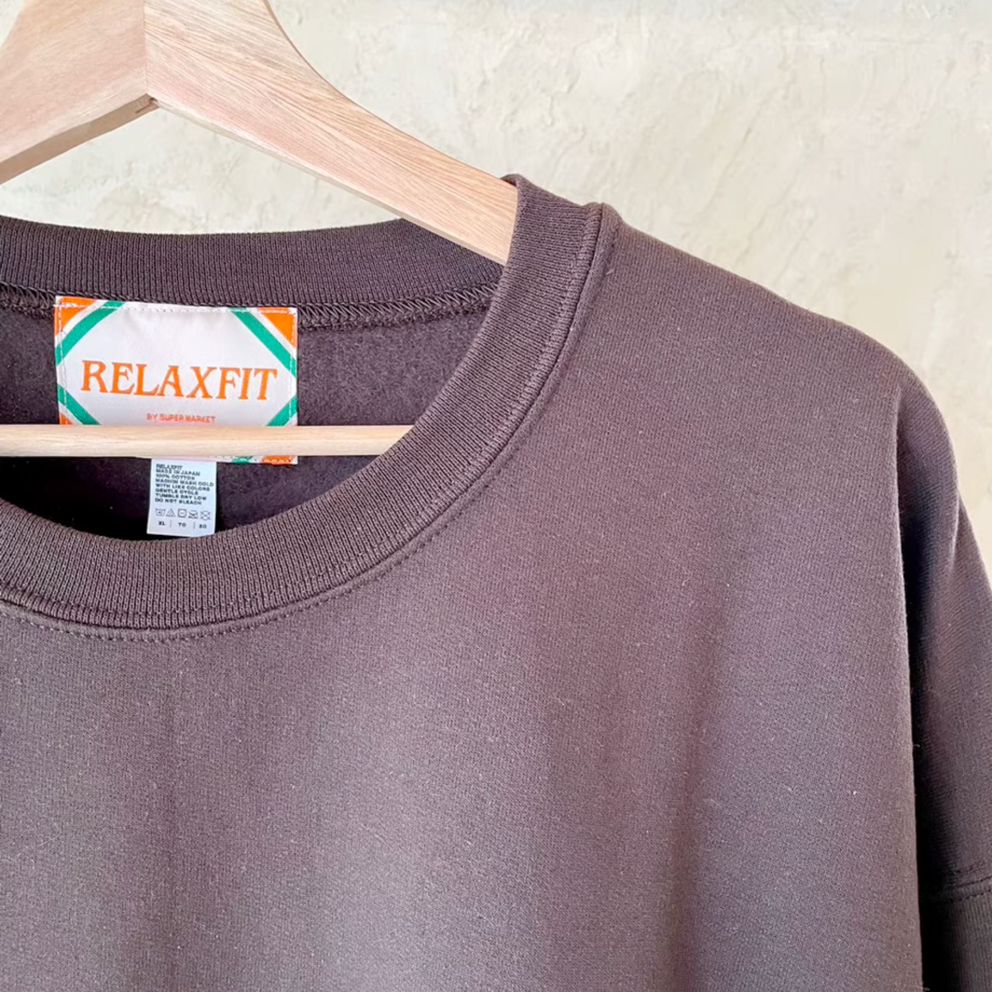 RELAX FIT Muff Pocket Crew Sweat