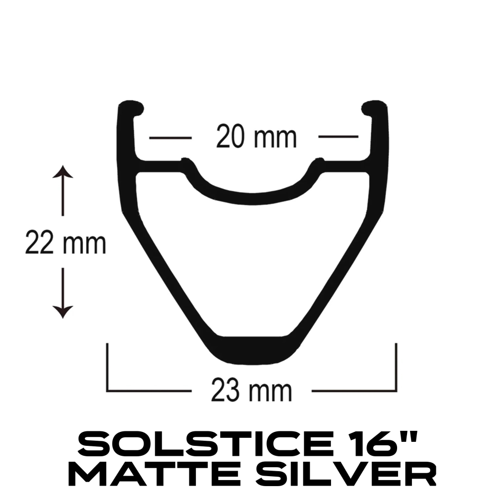ASTRAL CYCLING Solstice Rim - Matte Silver - 16"