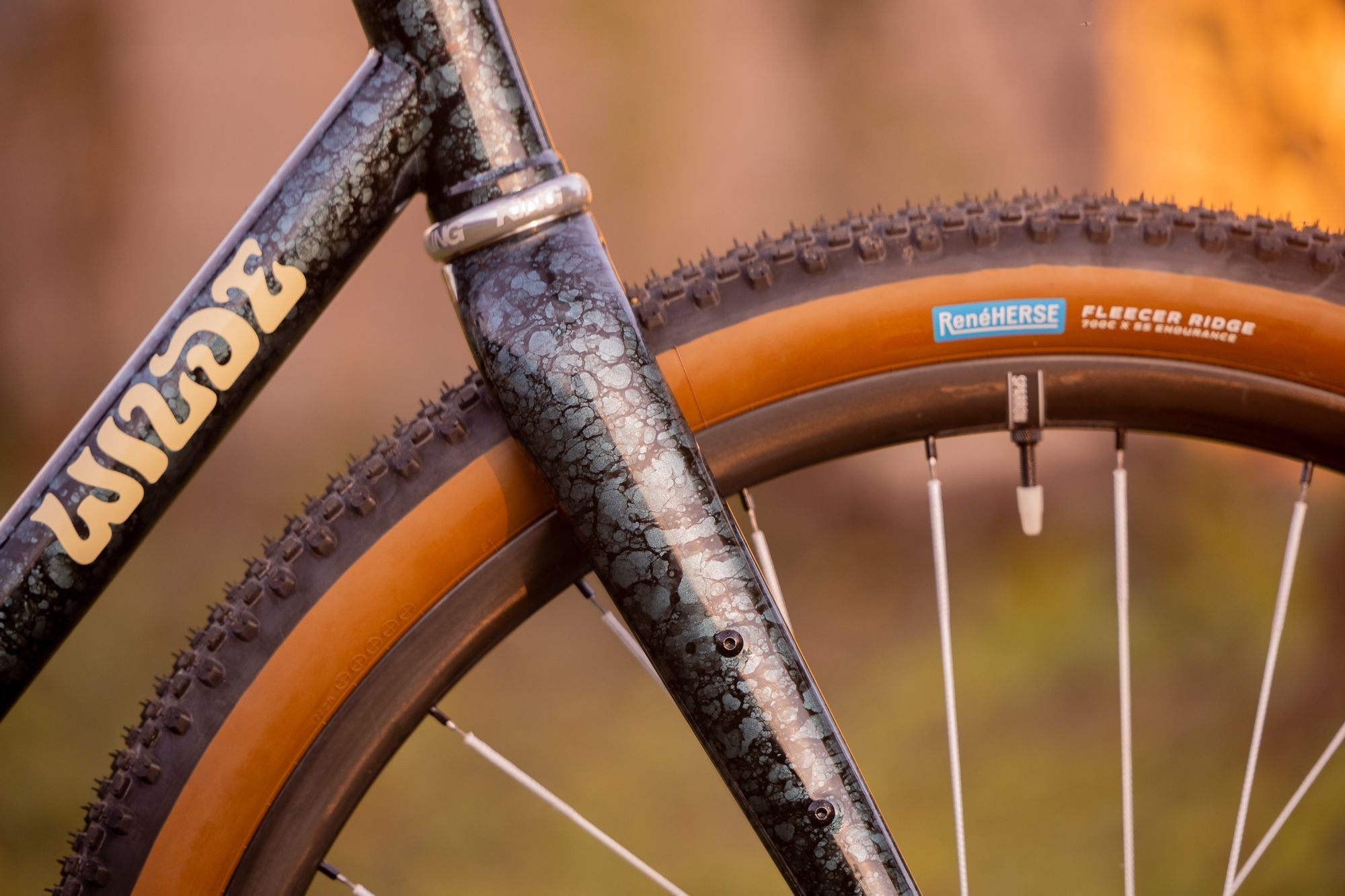 WILDE BICYCLE Heighliner Frame Set - Marbled Green