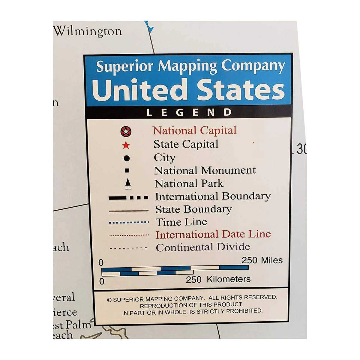 KAPPA United States Wall Map