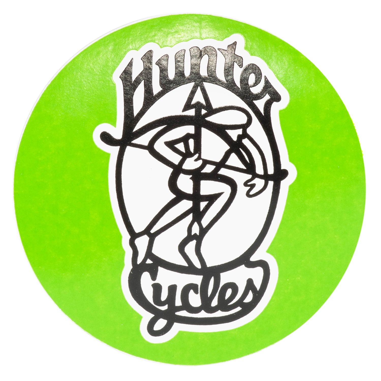 HUNTER CYCLES Silk Print Round Sticker