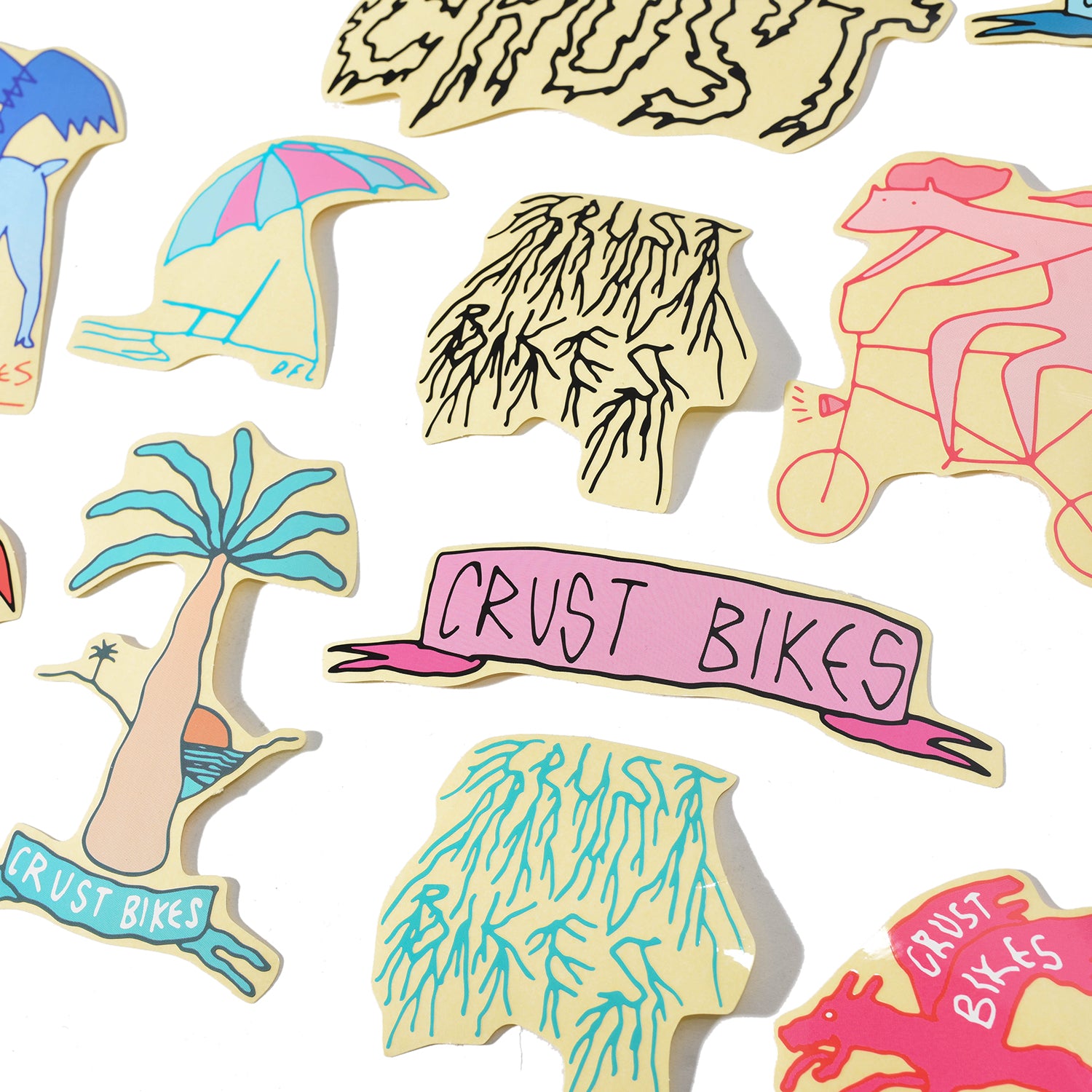 CRUST BIKES Sticker Pack