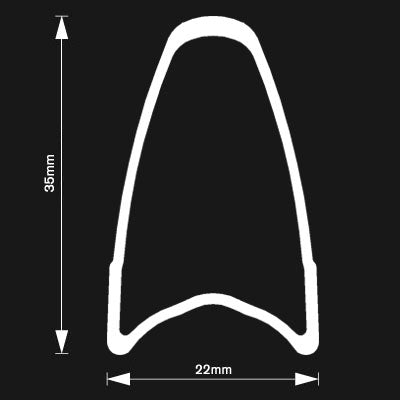H PLUS SON CT-35 Aero Alloy Deep Tubular Rim