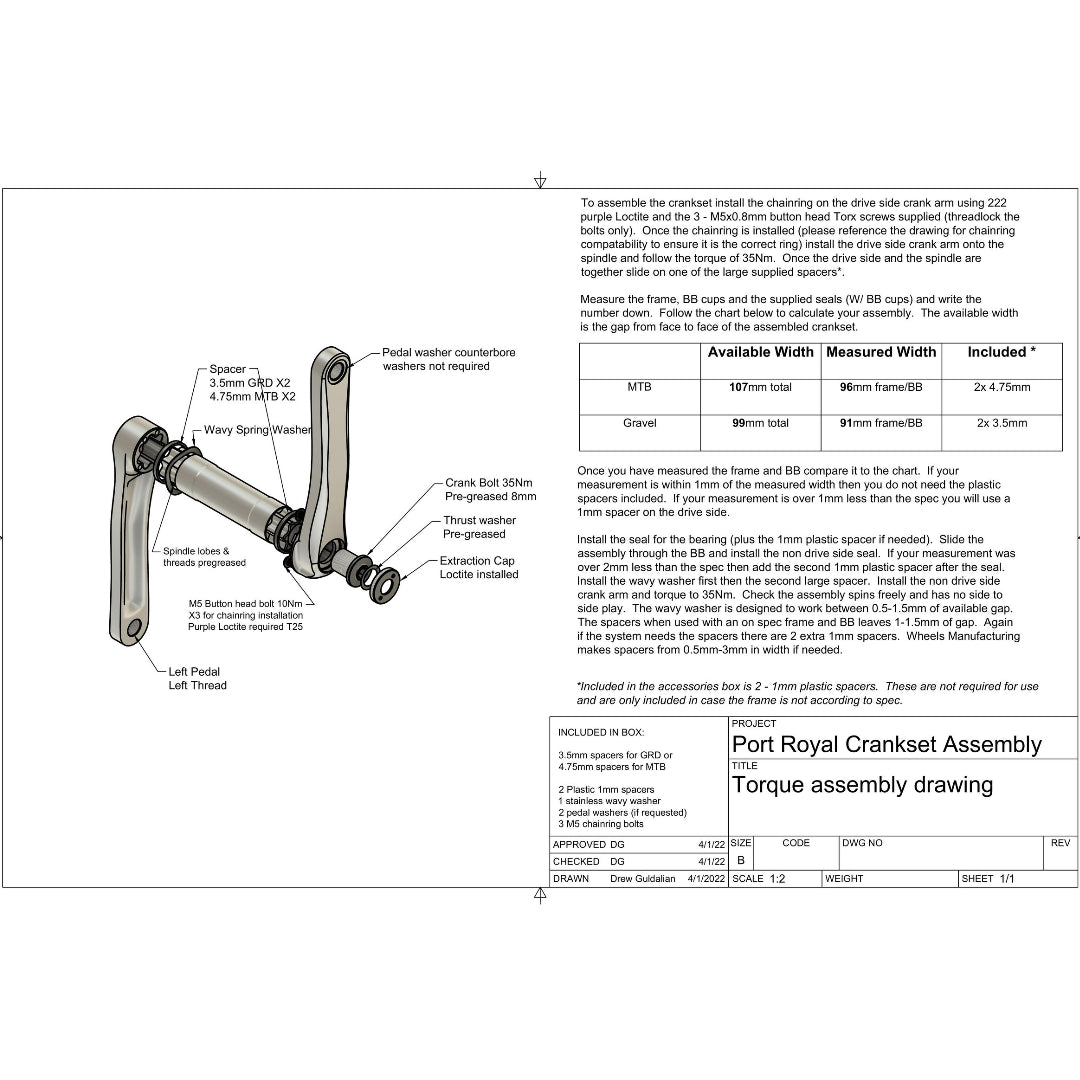ENGIN CYCLES Port Royal Crankset
