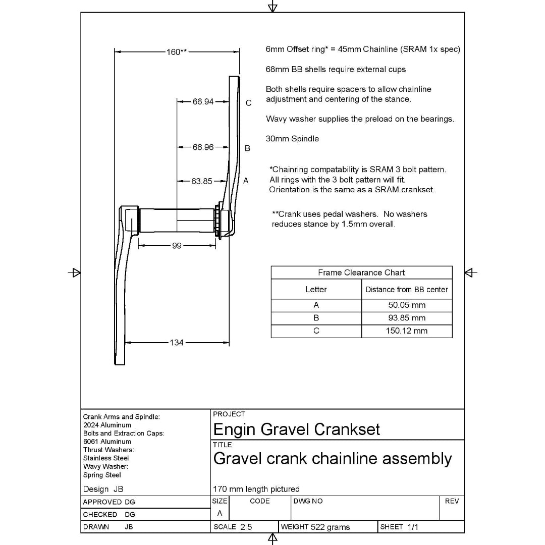 ENGIN CYCLES Port Royal Crankset