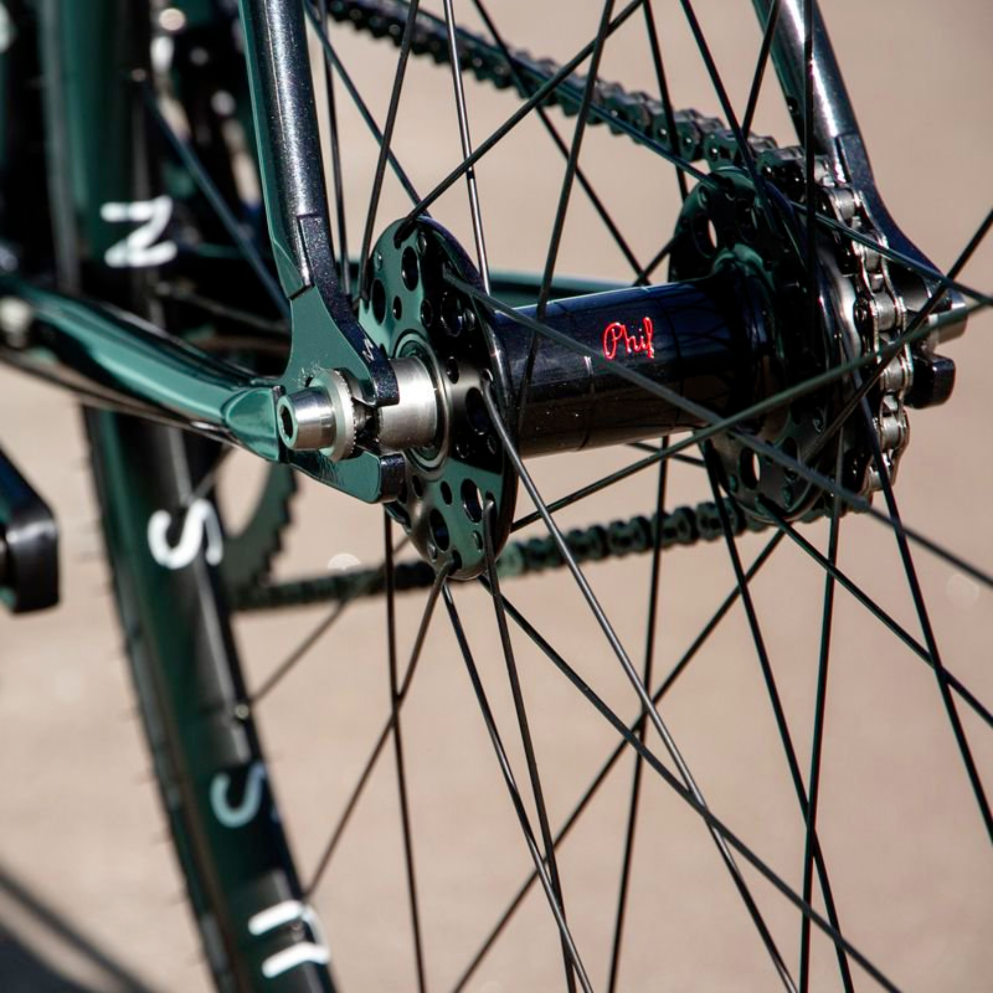 PHIL WOOD Pro High Flange Track Hub Rear