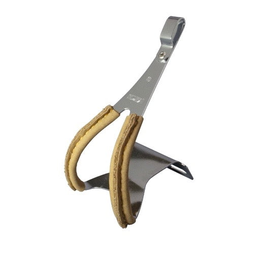 MKS Toe Clip Steel with Leather