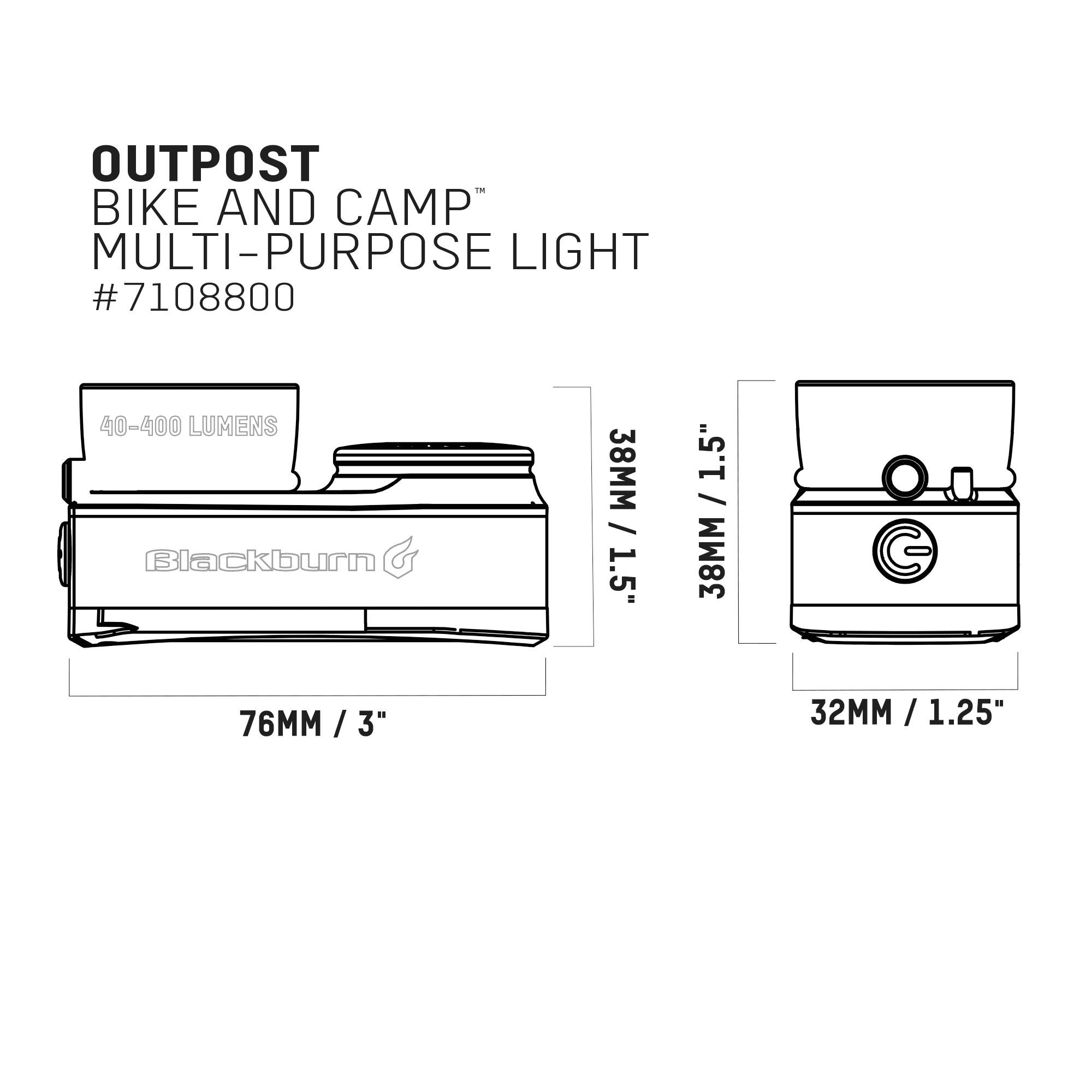 BLACKBURN Outpost Bike & Camp 400Lumens