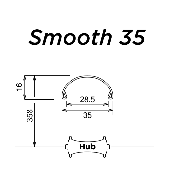 SIMWORKS Smooth 35 Black