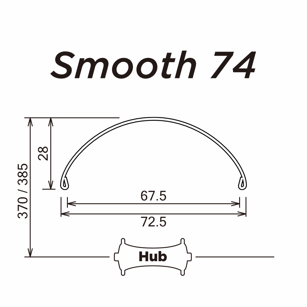 SIMWORKS Smooth 74 Black