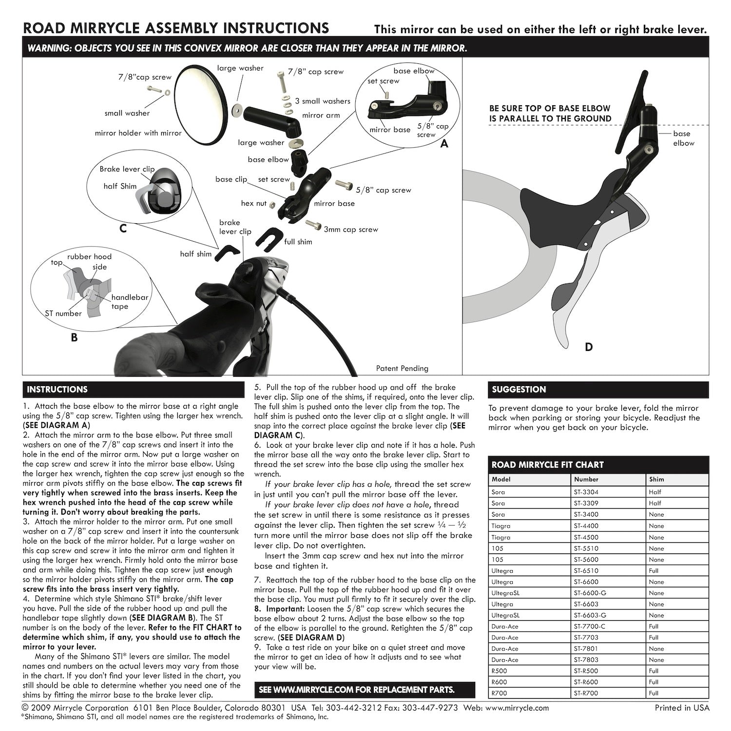 MIRRYCLE Road Mirror