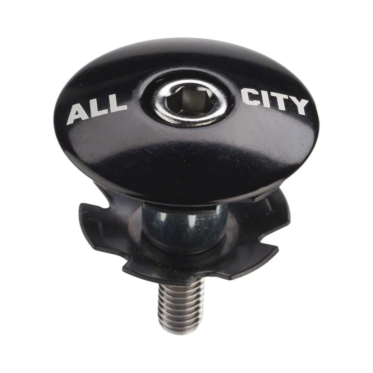 ALL-CITY Top Cap 1-1/8 Black