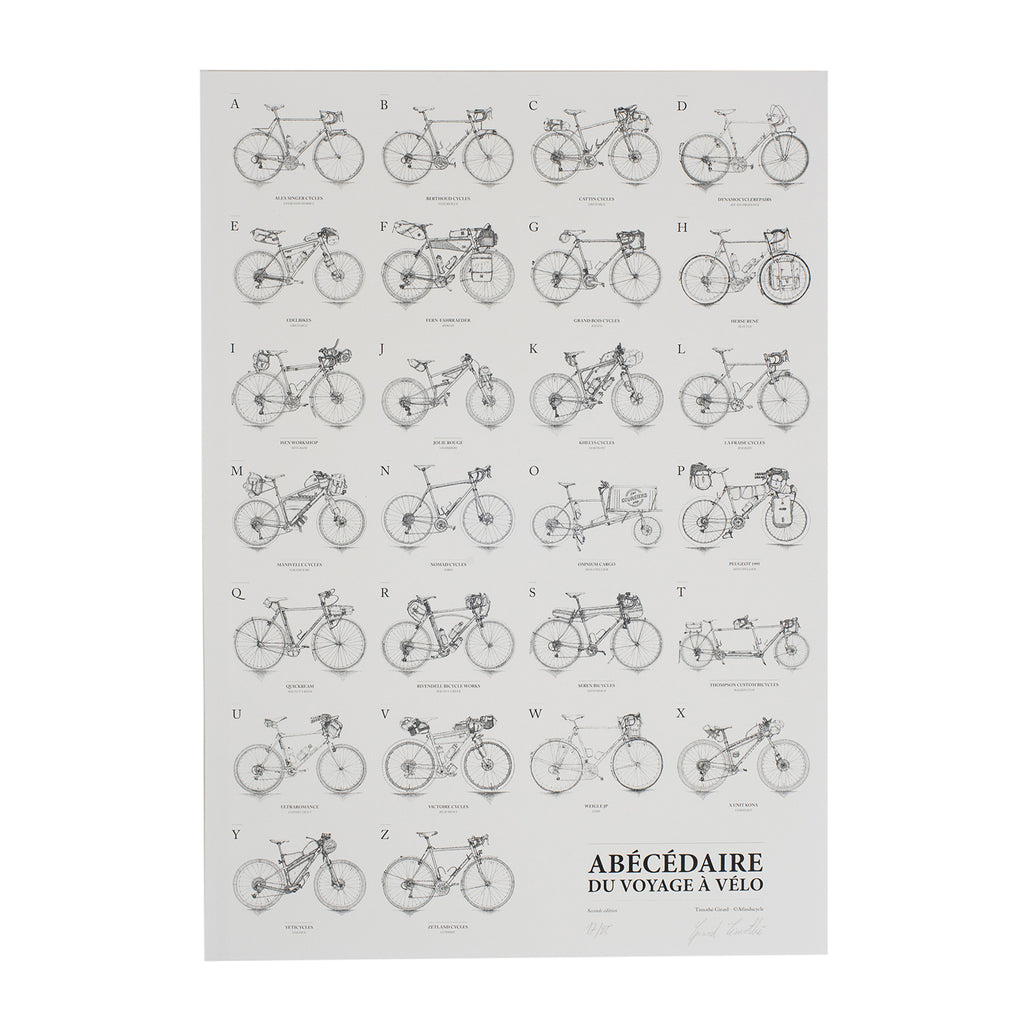 ATLAS DU CYCLE A-Z of Bicycle Touring Poster