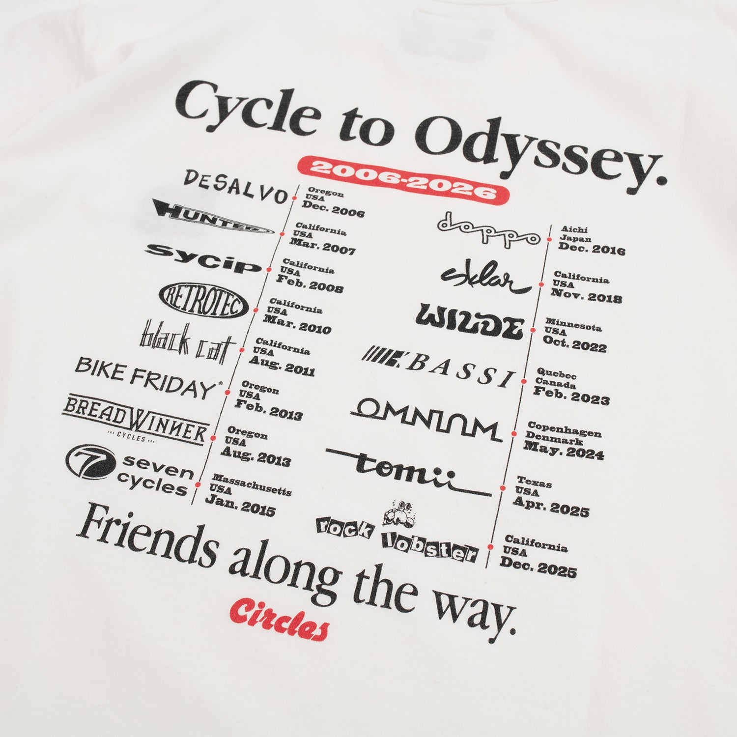 CIRCLES ORIGINAL TACOMA FUJI RECORDS meets Circles 20th T-Shirts 2026