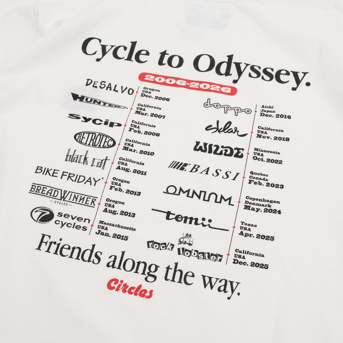 CIRCLES ORIGINAL TACOMA FUJI RECORDS meets Circles 20th T-Shirts 2026