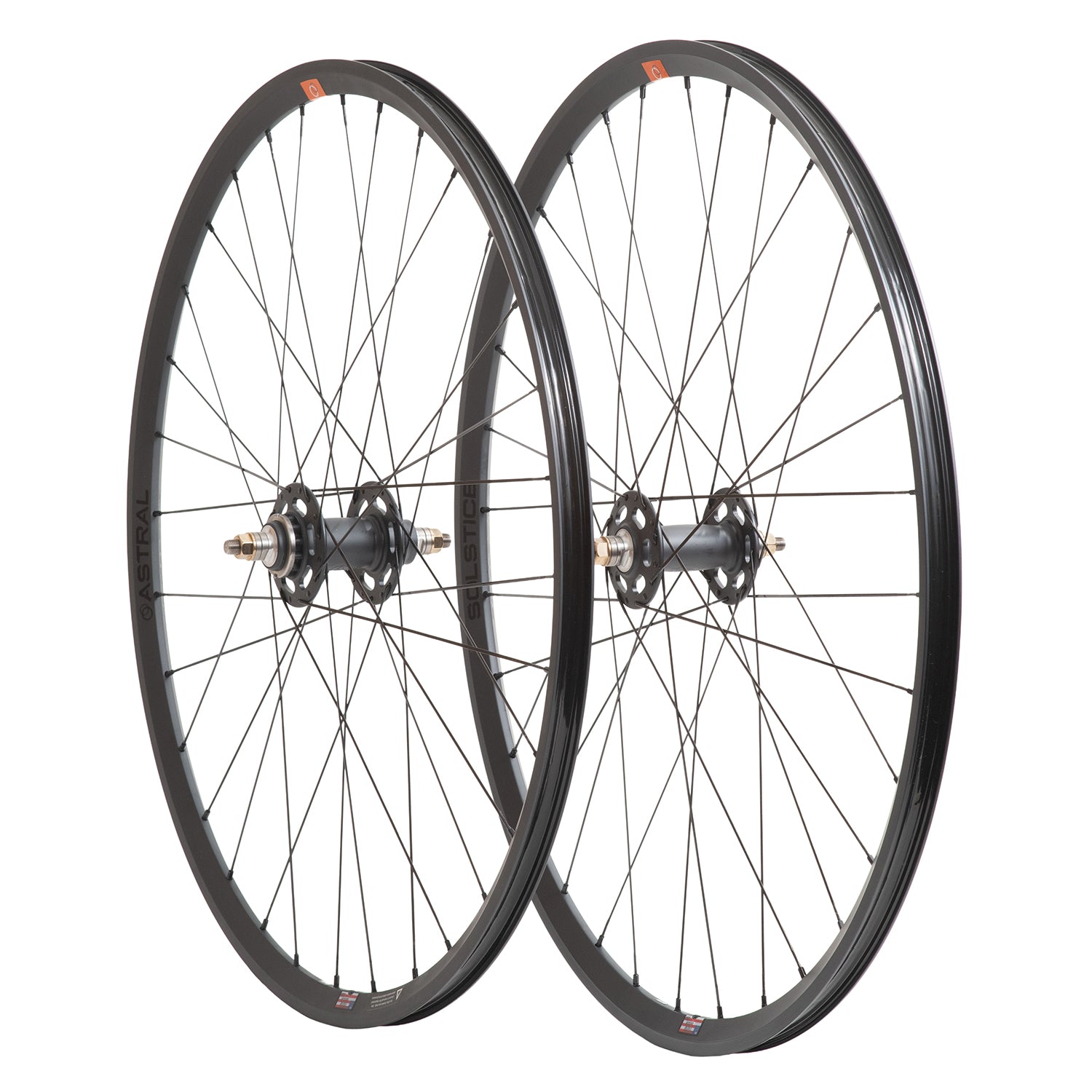 ASTRAL CYCLING Solstice x WHITE INDUSTRIES Track - Stealth Grey Wheel Set