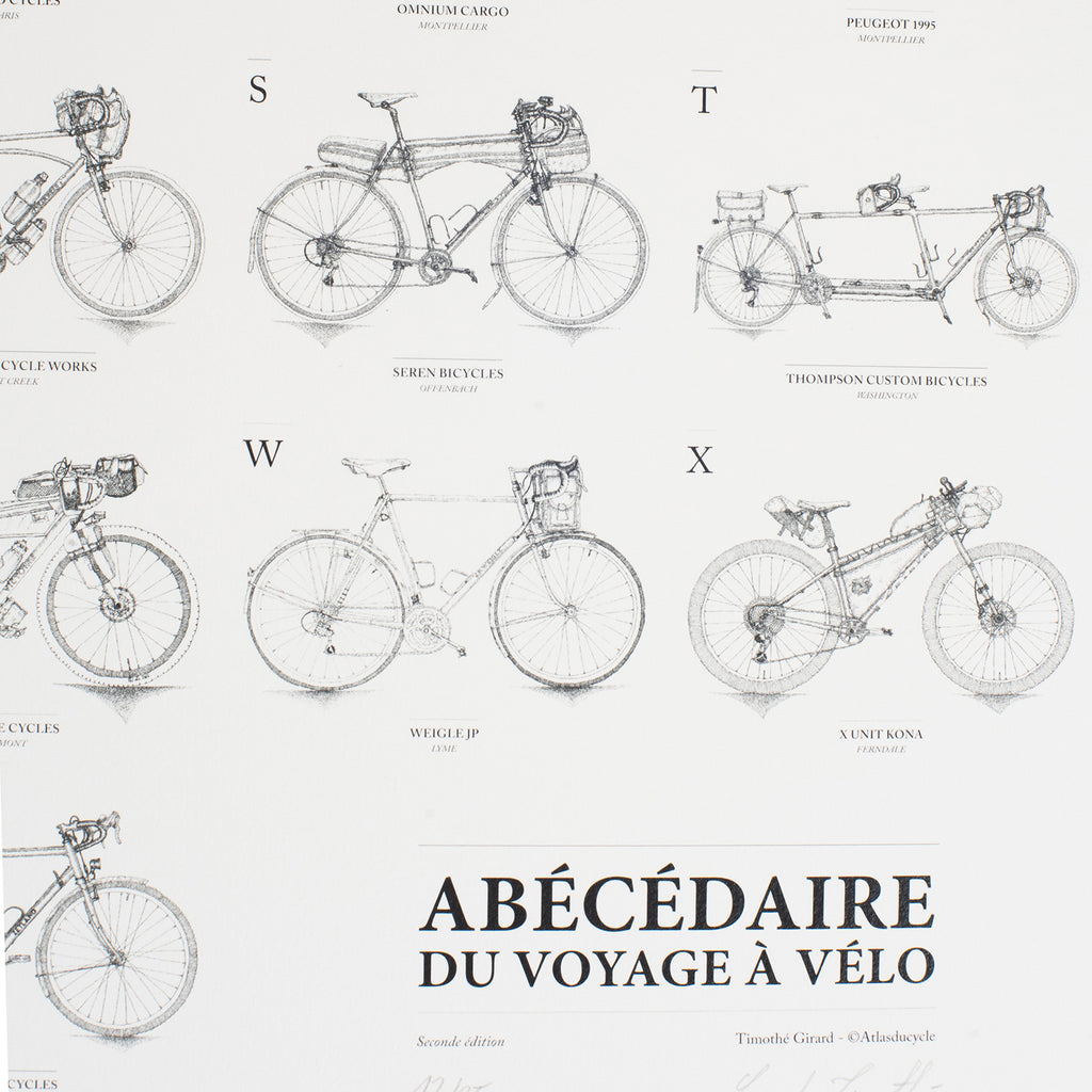 ATLAS DU CYCLE A-Z of Bicycle Touring Poster