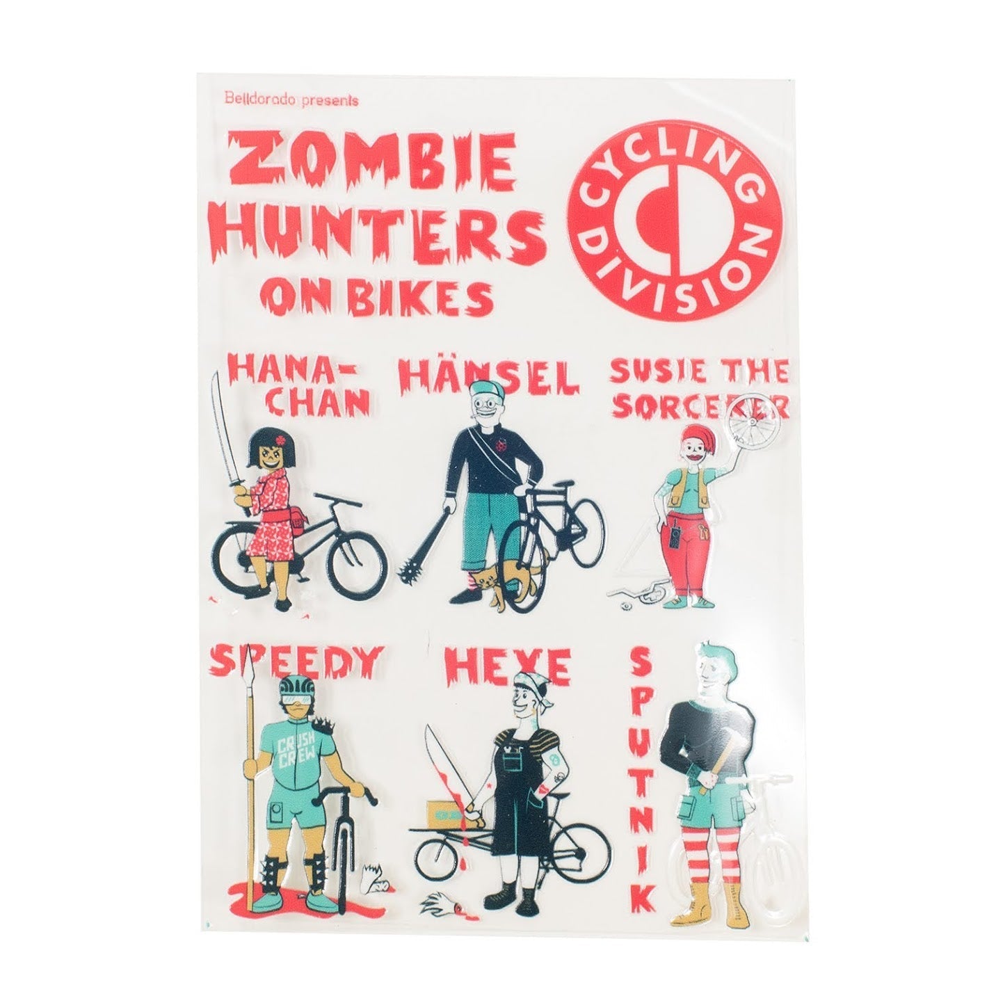 ADAM BELL'S WORKS - Zombie Hunters on Bikes Decal Set