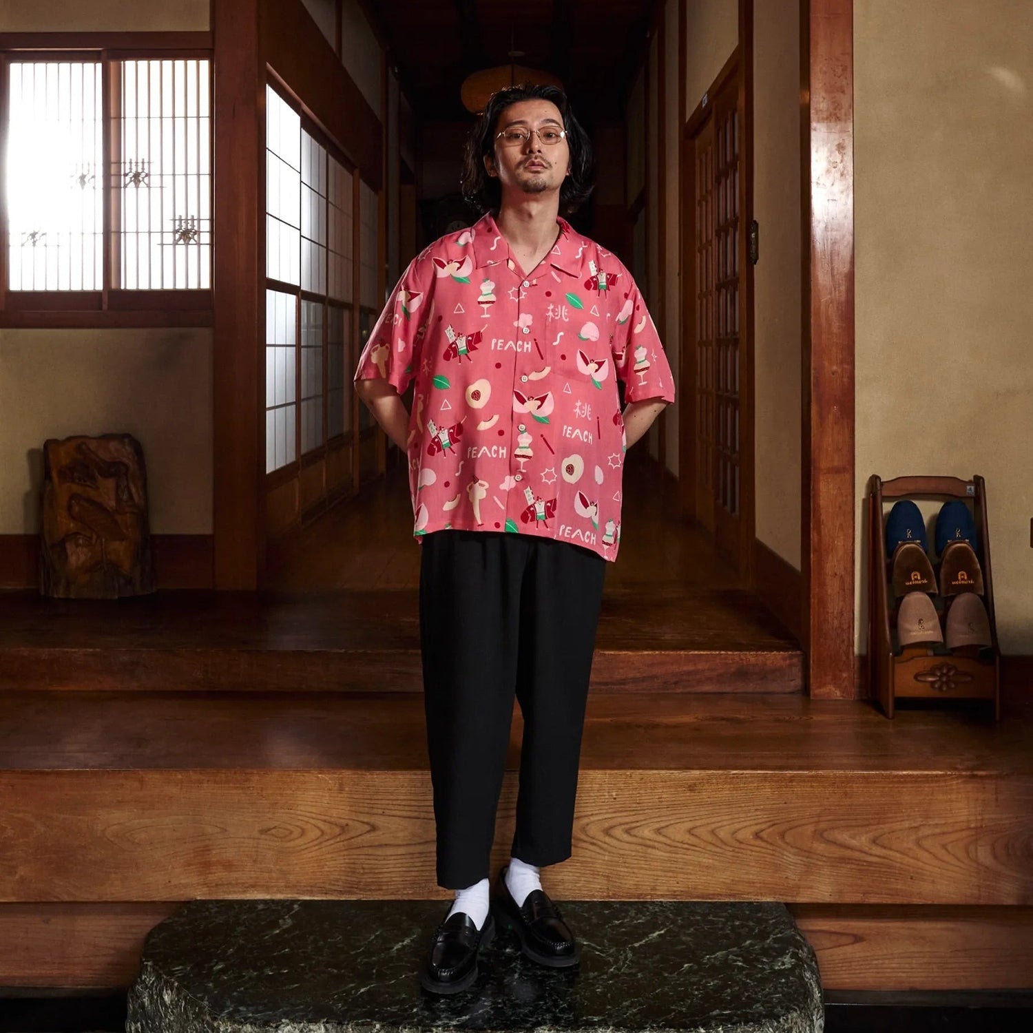 EANBE Aloha Shirt / Peach