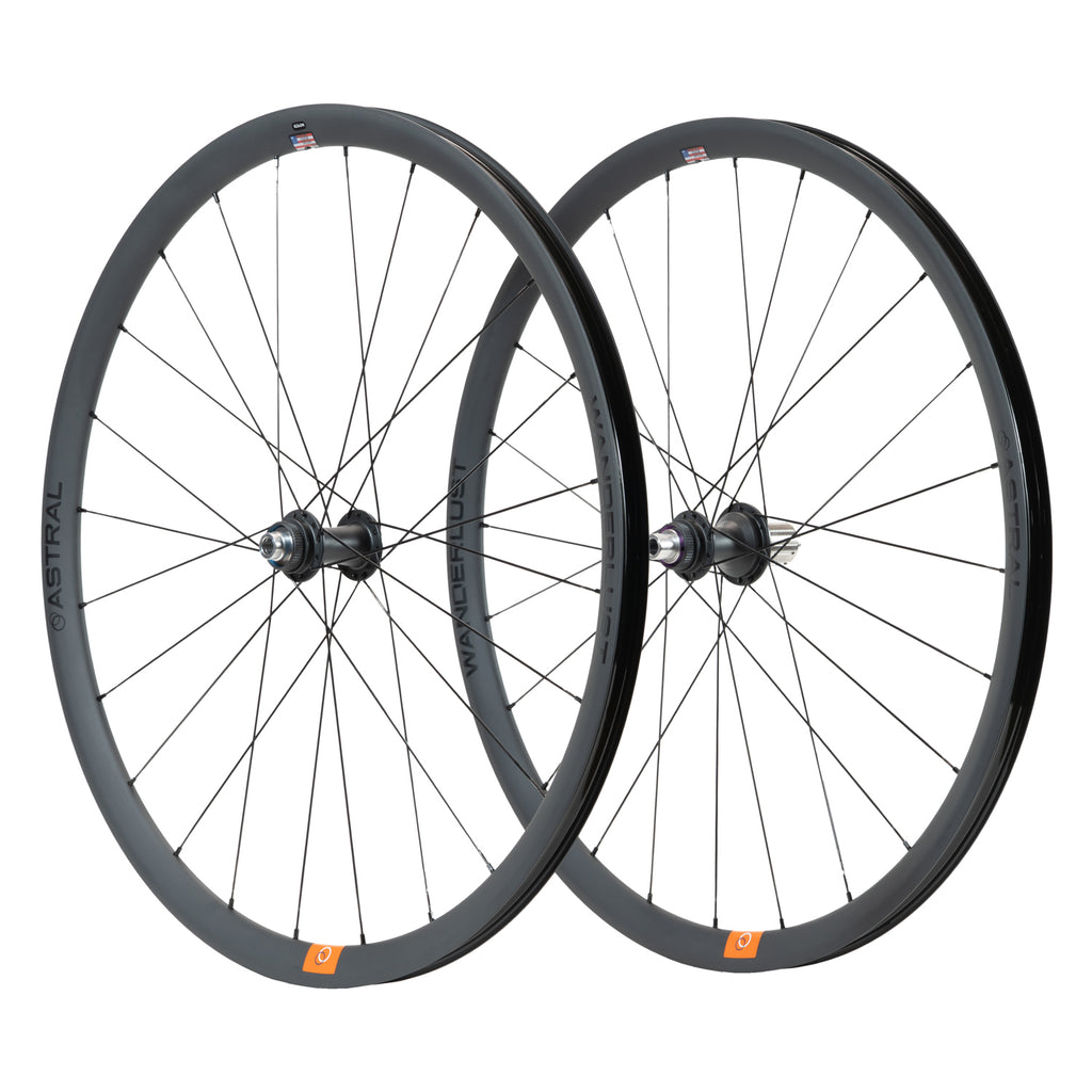 ASTRAL CYCLING Wanderlust Gen3 x WHITE INDUSTRIES CLD - Stealth Grey Wheel Set