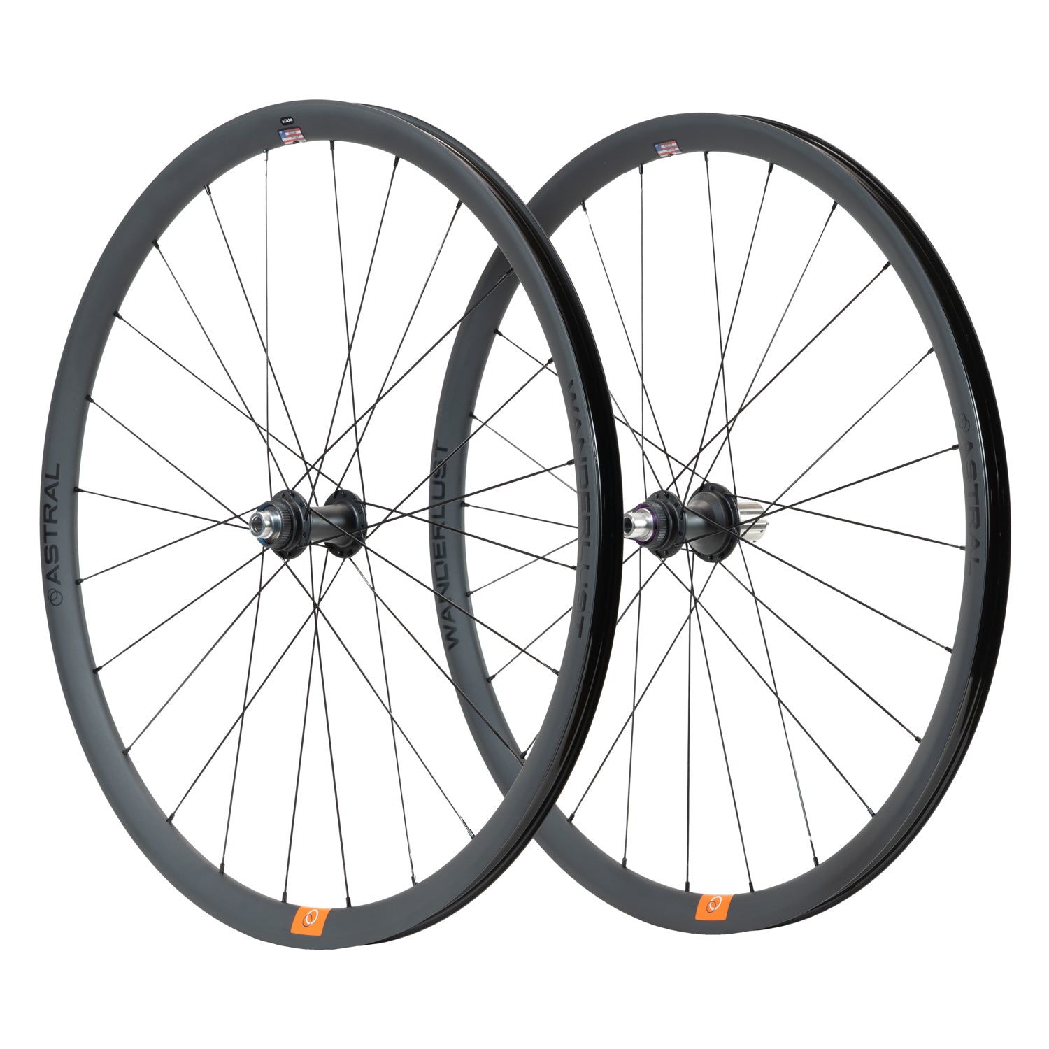 ASTRAL CYCLING Wanderlust Gen3 x WHITE INDUSTRIES CLD - Stealth Grey Wheel Set