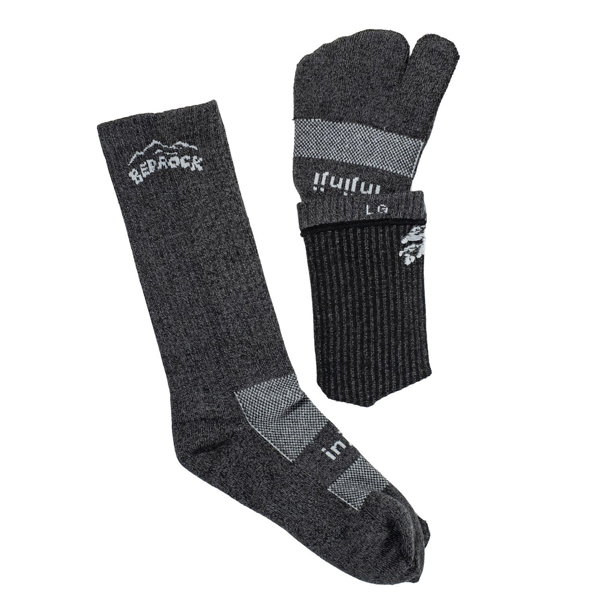 BEDROCK SANDALS Crew Performance Split-Toe Socks