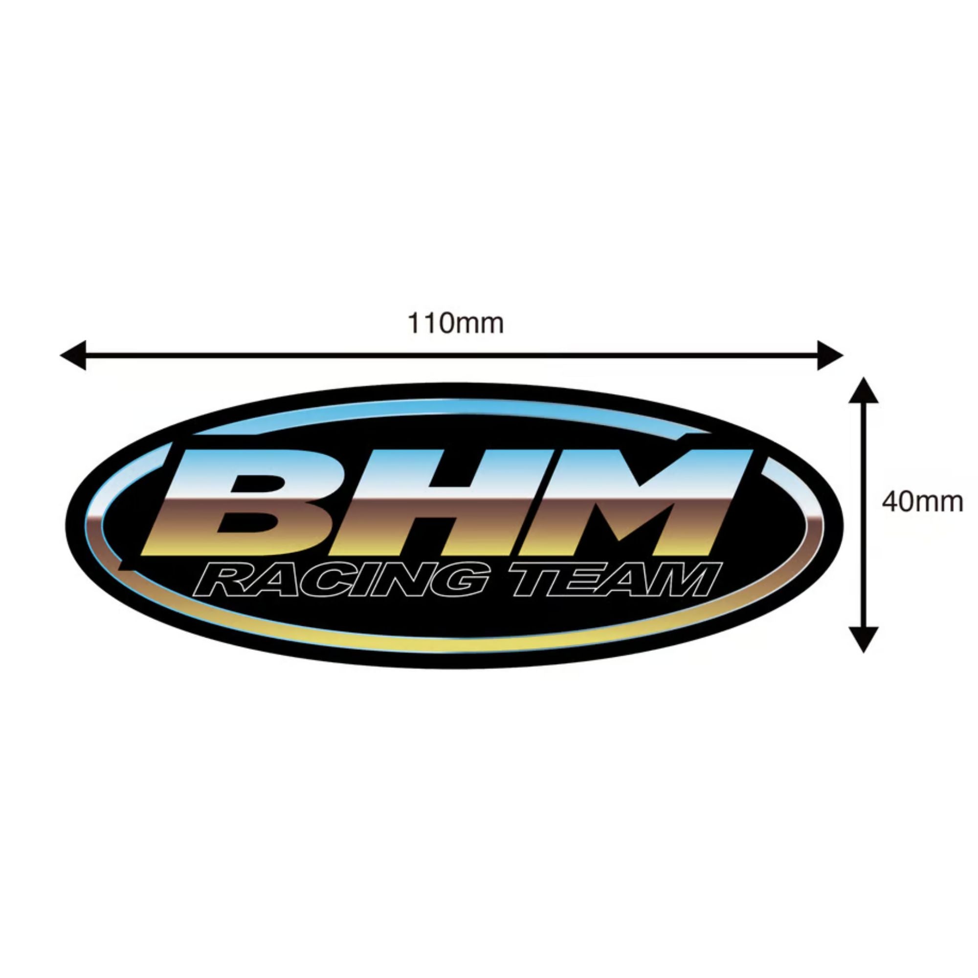 BLOCKHEAD MOTORS BHM Racing Circle Sticker Metallic