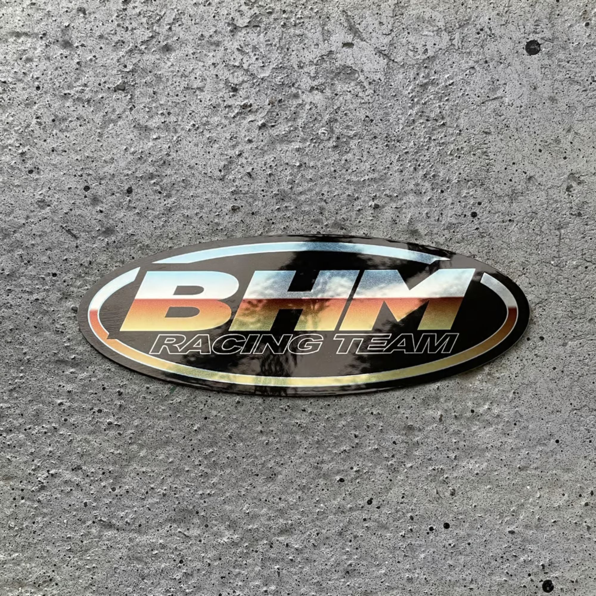 BLOCKHEAD MOTORS BHM Racing Circle Sticker Metallic